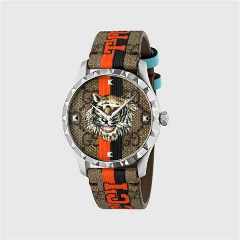 gucci watch tiger green|Gucci tiger supreme sale.